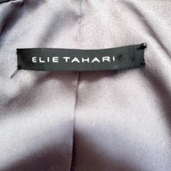 Elie Tahari Jacket Gray One Button Blazer Womens Size 2 - Picture 7 of 14